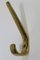 Dress Hooks in Brass by Carl Auböck for Werkstätte Carl Auböck, 1950s, Set of 5 3