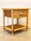 Wicker & Bamboo Bedside Table, 1970s, Image 1