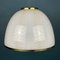 Vintage Italian Pendant Lamp in White Art Glass by F. Fabbian for Mazzega, 1970s 4