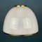 Vintage Italian Pendant Lamp in White Art Glass by F. Fabbian for Mazzega, 1970s, Image 4