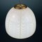 Vintage Italian Pendant Lamp in White Art Glass by F. Fabbian for Mazzega, 1970s 3