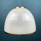 Lampe à Suspension Vintage en Verre Artisanal Blanc par F. Fabbian pour Mazzega, Italie, 1970s 2