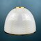 Vintage Italian Pendant Lamp in White Art Glass by F. Fabbian for Mazzega, 1970s, Image 2