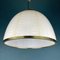 Vintage Italian Pendant Lamp in White Art Glass by F. Fabbian for Mazzega, 1970s 8