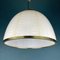 Vintage Italian Pendant Lamp in White Art Glass by F. Fabbian for Mazzega, 1970s, Image 8