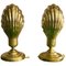 Italian Clam Shell Table Lamps in Brass, 1950, Set of 2 1