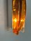 Italian Amber Murano Wall Lights from Poliarte, 1970s, Set of 2 2