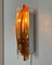 Italian Amber Murano Wall Lights from Poliarte, 1970s, Set of 2 6