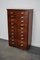Mid-Century Dutch Industrial Apothecary Cabinet in Mahogany, Image 12