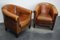 Vintage Dutch Club Chairs in Cognac Leather, Set of 2, Image 3