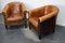 Vintage Dutch Club Chairs in Cognac Leather, Set of 2, Image 4