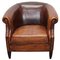 Vintage Dutch Club Chair in Cognac Colored Leather 1