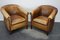Vintage Dutch Club Chairs in Cognac Leather, Set of 2 2
