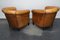 Vintage Dutch Club Chairs in Cognac Leather, Set of 2 4