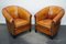 Vintage Dutch Club Chairs in Cognac Leather, Set of 2 3