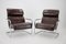 Czechoslovakia Tubular Cantilever Lounge Chairs in Leather, 1940s, Set of 2 2