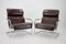 Czechoslovakia Tubular Cantilever Lounge Chairs in Leather, 1940s, Set of 2, Image 2