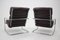 Czechoslovakia Tubular Cantilever Lounge Chairs in Leather, 1940s, Set of 2 4