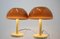 Lampes de Bureau Champignon Mid-Century par Harvey Guzzini, Italie, 1960s, Set de 2 5