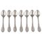 Lily of the Valley Coffee Spoons in Sterling Silver from Georg Jensen, Set of 7 1