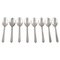 Pyramid Dessert Spoons in Sterling Silver from Georg Jensen, Set of 8, Image 1