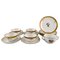 Golden Basket Tea Service for Four People from Royal Copenhagen, Set of 13 1