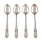 Danish Silversmith Coffee Spoons in Silver from Halgreen, Set of 4 1