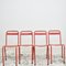 Chaises Tolix Rouges, France, Set de 4 1