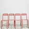 Französische Rote Tolix Stühle, 4er Set 1
