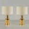 Italian Gold and Stoneware Table Lamps from Bitossi, Set of 2, Image 2