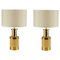 Italian Gold and Stoneware Table Lamps from Bitossi, Set of 2, Image 1