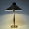 Swedish Table Lamp in Teak and Brass by Hans Bergström for Asea, 1940s, Image 3