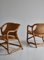 Modern Danish Manilla Lounge Chairs in Bamboo Rattan and Saddle Leather, 1960s, Set of 2 7