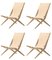 Saxe Stühle aus natürlicher Eiche und natürlichem Leder von by Lassen, 4er Set 2