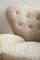 Poltrona The Tired Man in pelle di pecora color antracite di Lassen, set di 4, Immagine 3