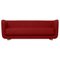 Red and Smoked Oak Raf Simons Vidar 3 Vilhelm Sofa from by Lassen 1