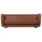 Nevada Cognac Leather and Smoked Oak Vilhelm Sofa from by Lassen 1