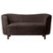 Mingle Espresso Sofa aus Schafsfell & Eiche von by Lassen 1