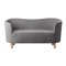 Hellgraues und naturbelassenes Sahco Nara Mingle Sofa von by Lassen 2