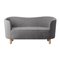 Light Grey and Natural Oak Sahco Nara Mingle Sofa from by Lassen 2