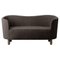 Braunes und Eichenholz Sahco Nara Mingle Sofa von by Lassen 1