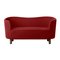 Red and Smoked Oak Raf Simons Vidar 3 Mingle Sofa from by Lassen 2