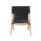 Natural Oiled Oak and Black Leather Saxe Chairs from by Lassen, Set of 2 3