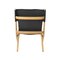 Natural Oiled Oak and Black Leather Saxe Chairs from by Lassen, Set of 2 4