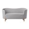 Light Grey and Natural Oak Raf Simons Vidar 3 Mingle Sofa from by Lassen, Image 2