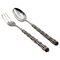 Silver Bronze Serving Spoon and Fork by Richard Lauret, Set of 2, Image 1