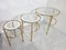 Neoclassical Nesting Tables in Brass, 1970s 8