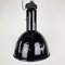 Große schwarze Fabriklampe aus Emaille von Electrovit 4