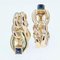 French Stirrup Cufflinks in 18K Yellow Gold with Sapphire, 1960s 2