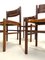 Mid-Century Italian Dining Chairs in Wood and Leather, 1960s, Set of 4 2
